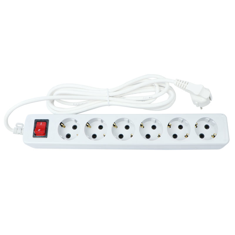 چندراهی برق شهاب 6 خانه پارت الکتریک با کابل 3 متر مدل PE658