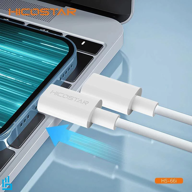 کابل شارژ تایپ سی TYPEC به لایتنینگ آیفونی LIGHTNING هایکو استار HICOSTAR HS 66 طول 1 متر