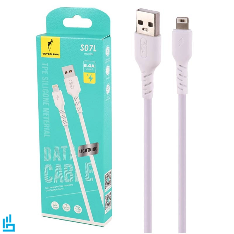 کابل تبدیل شارژ لایتنینگ آیفونی Lightning اسکای دلفین SKY DOLPHIN S07L طول 1 متر