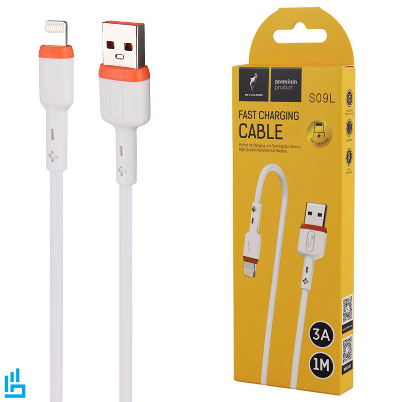 کابل شارژ لایتنینگ آیفونی Lightning اسکای دلفین SKY DOLPHIN S09L طول 1 متر
