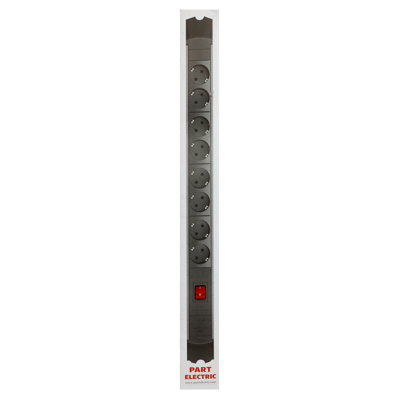 محافظ 8 خانه با کابل 1/8 پارت الکتریک مدلRACKMOUNT PE5144