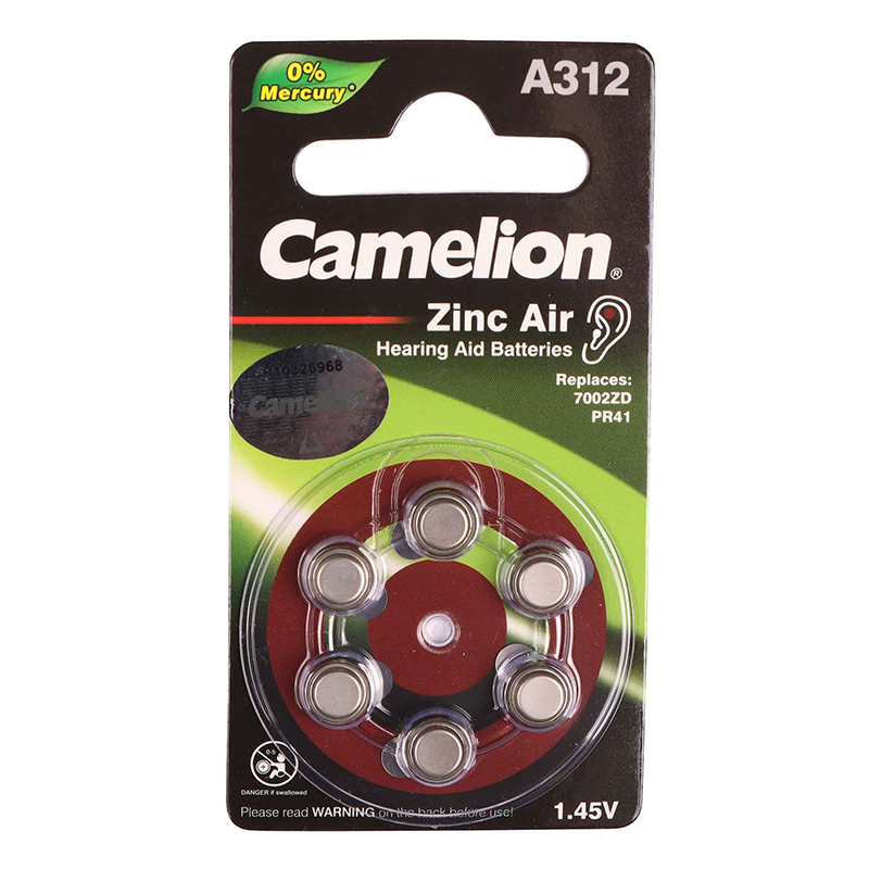 باتری سمعک کملیون سایز 312 camelion