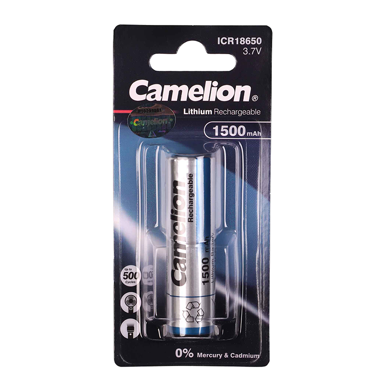 باتری لیتیوم 18650 کملیون 1500 میلی آمپر ساعت CAMELION